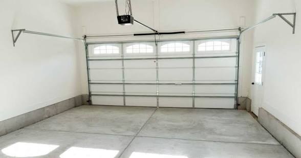 Residential sectional garage door installation